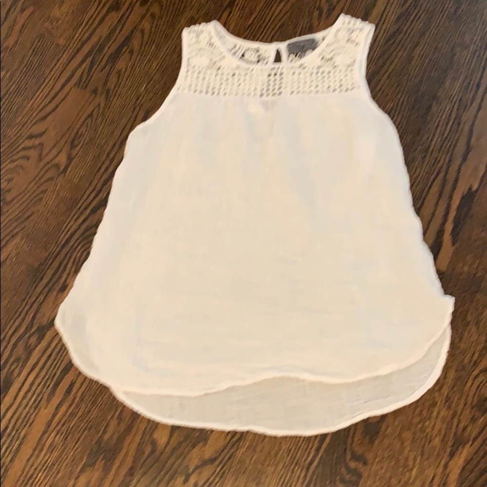 NWOT Michael‎ Stars White Double Gauze Lace Top!